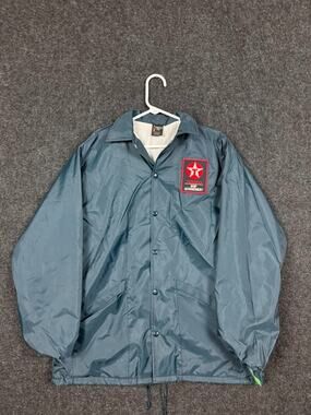 Vintage Aristo Jac Texaco Ship Management Coach Jacket Men's L USA Made